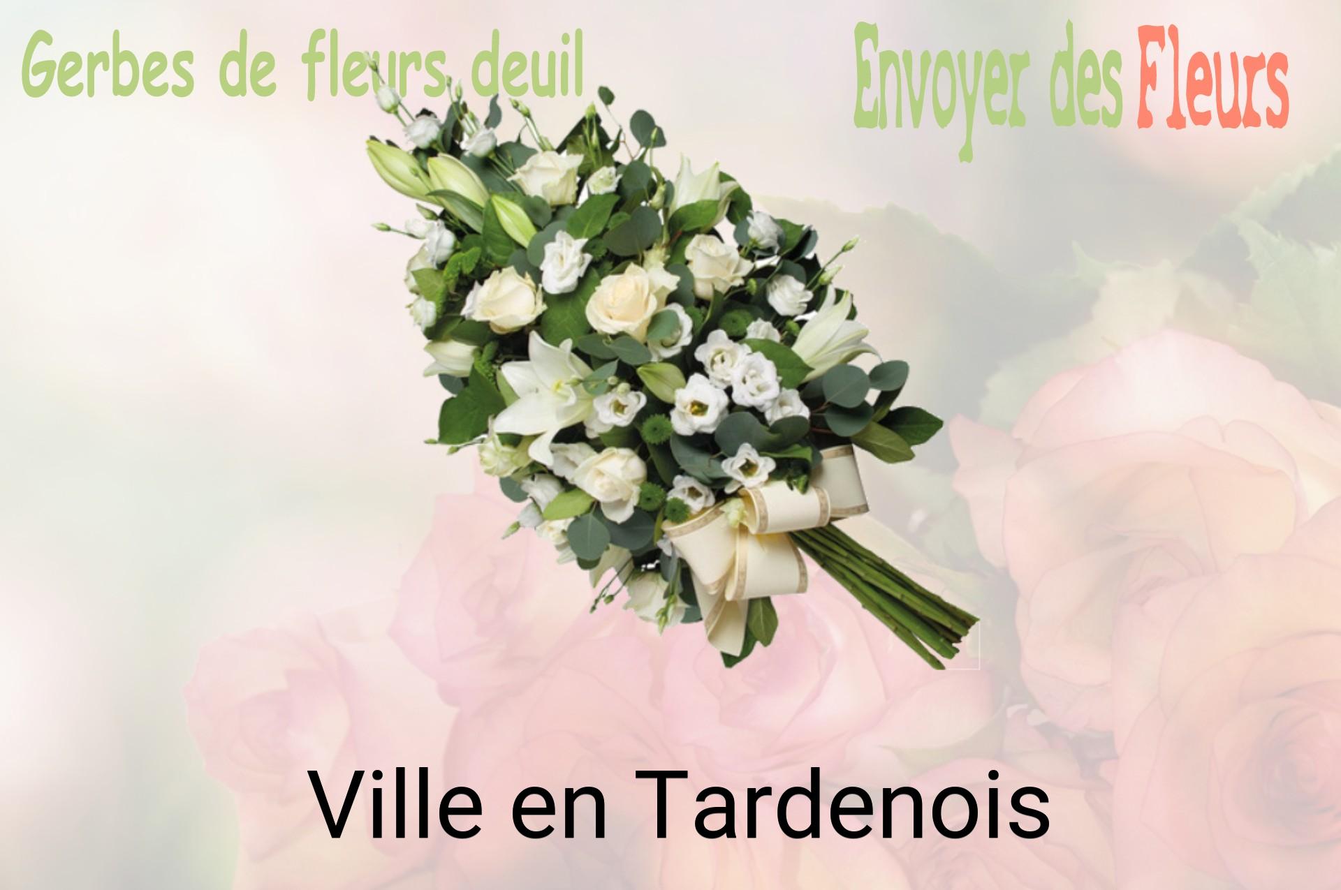Gerbe de fleurs de deuil livrée à Ville-en-Tardenois